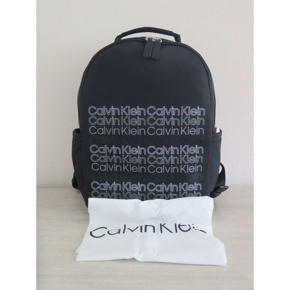 Calvin Klein H1GKECT3 Unisex Large Black Signature Ombre Nylon Backpack $160 - Picture 11 of 12